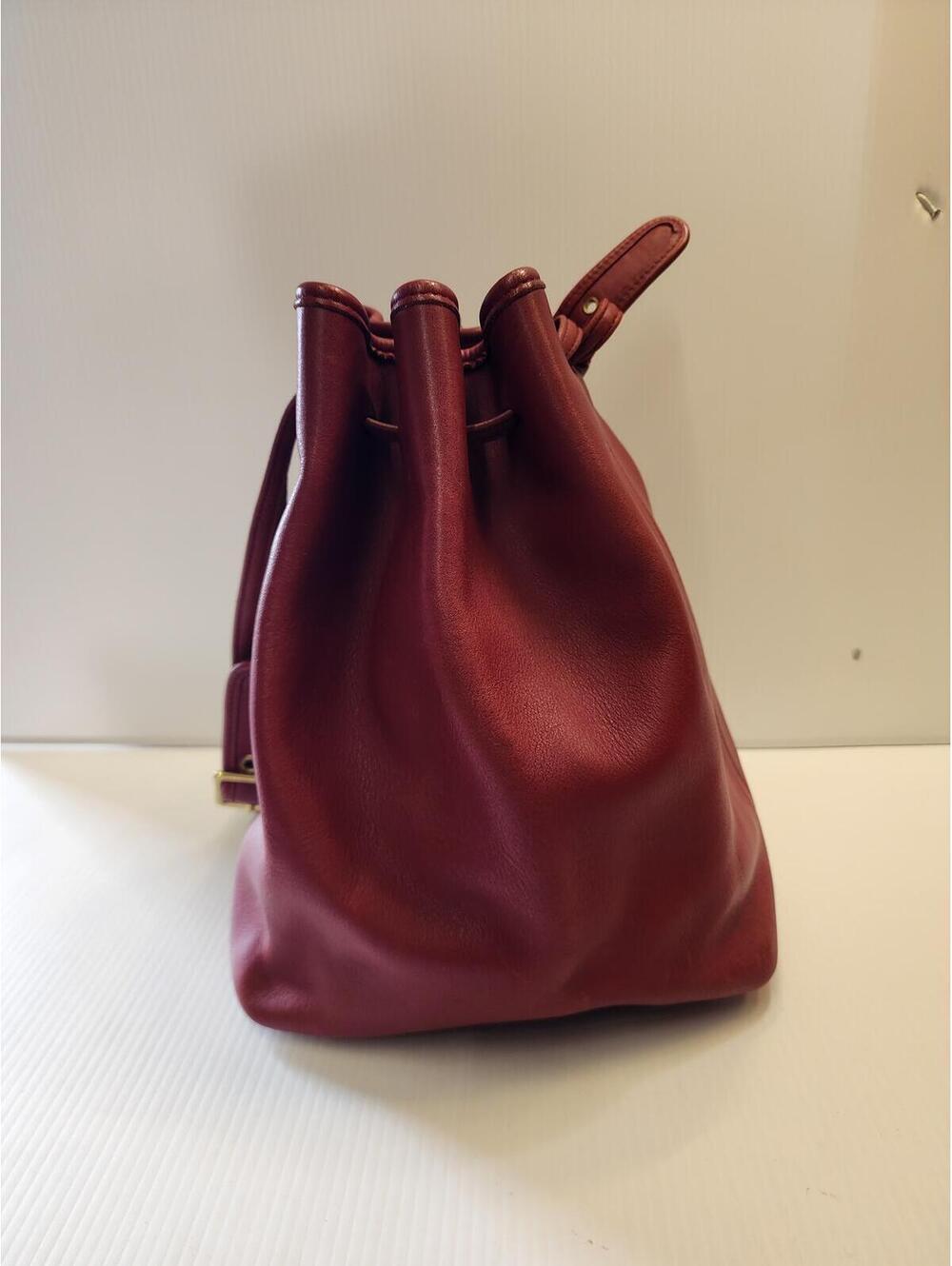 Vintage Y2k Coach Lula's Legacy Drawstring Bucket Bag in Red Leather
